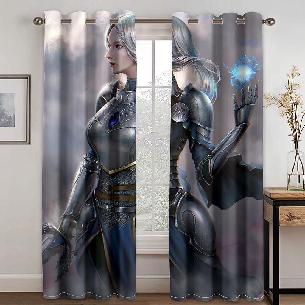 Game Cool Boy Luxury Cartoon Animation Window Curtains For Living Room Bedroom Bathroom Kicthen Door Home Decor On Sale 2Pieces