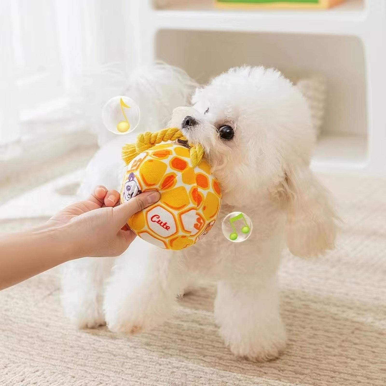 

VerdeVilla Dog Toys for Small Dogs, Interactive Dog Toys Squeaky Dog Ball Toys Rope Plush Toys Soft Stuffed Dog Toys Dog Chew one size жовтий