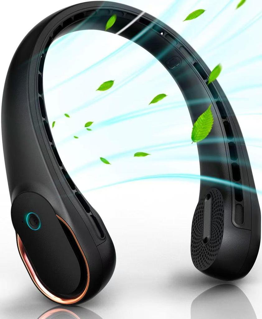USB Rechargeable Portable Neck Fan for Outdoor and Office Use