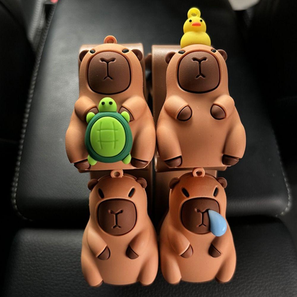 

PVC Car Seat Capybara Headrest Hooks Storage Auto Backseat Hanger Car Behind Seat Hook