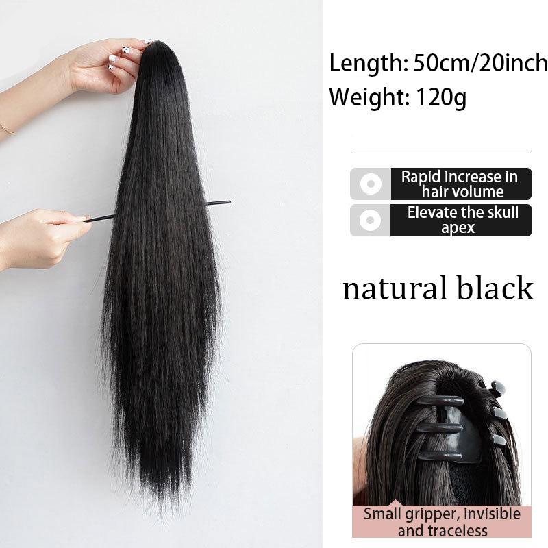 20-дюймовый синтетический длинный прямой хвост-зажим для женщин, термостойкий синтетический хвост-зажим для вечеринок на Хэллоуин