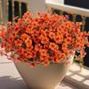 Brown Eucalyptus and Violet Artificial Flowers for Wedding Table Centerpiece