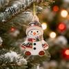 Christmas Tree Decorations Snowman Hanging Ornament, 2D Acrylic Lightweight Pendant, Fade Seasonal Home Resistant Piece for Holiday Party Festive