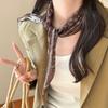Printed Cashew Nut Flower Hanging Neck Silk Scarf Necklace Retro Temperament Versatile Sweater Chain Light Luxury High Sense Fashion Accessories Women
