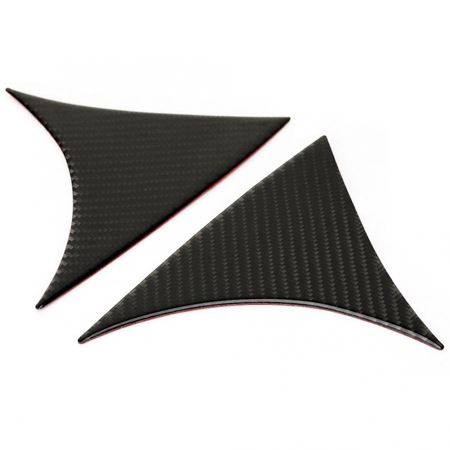 2PCS Rear Window Spoiler Side Wing Cover Trim Frame for Mazda3 Axela 2014 2015 2016 2017 2018 Carbon Fiber