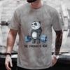 The Struggle Is Real Panda Weightlifting Graphic T Shirt Man Clothes Tops Short Sleeve Men's Brand T-shirt Gym Men's O-neck Tees