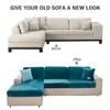 Velvet Solid Color Sofa Cushion Covers for Living Room Elastic Sofa Funiture Protector Couch Cover Strenth Slipcovers