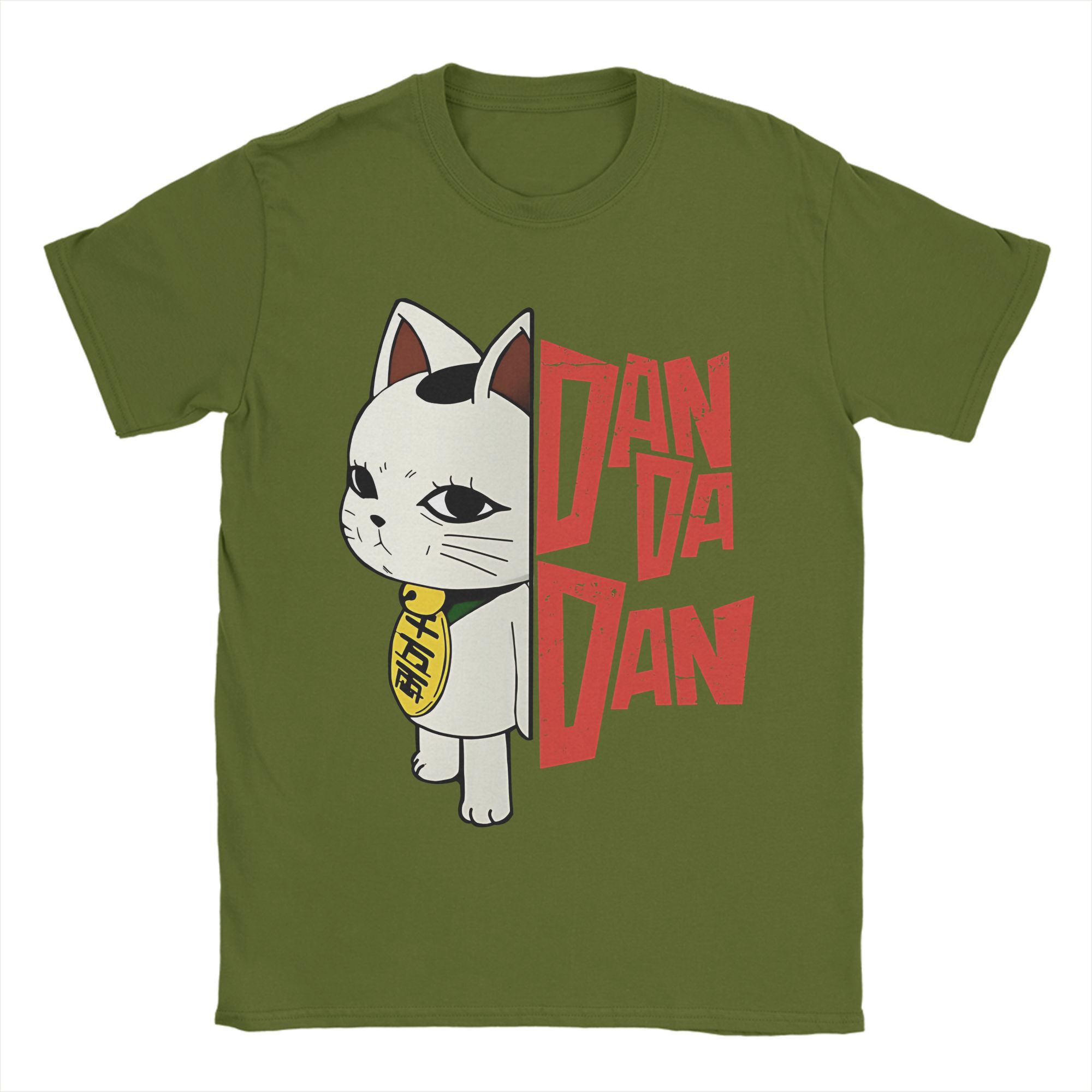 

Turbo Granny Cat Spying Dandadan T-Shirt for Men Funny Cotton Tees Round Collar Short Sleeve T Shirt Plus Size Clothing 4XL