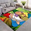 Vintage Garden Gnome Anti Slip Area Rug Dwarf Workshop Retro Cartoon Floor Mat Rustic Cottage Living Room Decor Carpet Gift For Garden Lovers