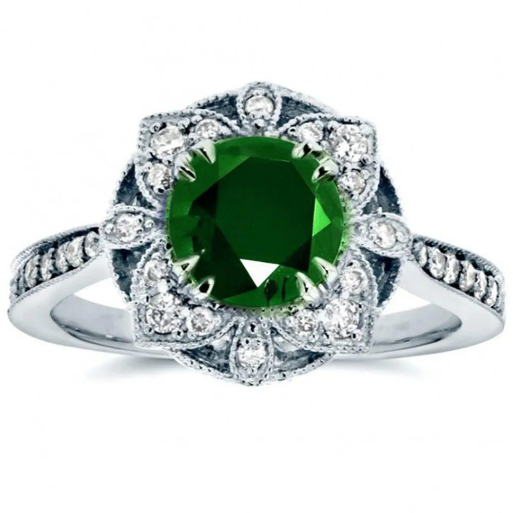 2026 New Luxury Fashion Green Zirconia Crystal Ring for Women's Engagement/Wedding/Anniversary Party Personalized Jewelry