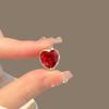 Small and Exquisite Red Love Brooch, High-end Corsage, Suit, Cardigan, Pin, Anti-light Collar Pin, Sweater Accessories.
