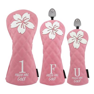 Head Cover Driver 440cc 460cc Golf Cover Wood Cover Utility Golf Head Cover UT Waterproof Sakura (Pink, DR)