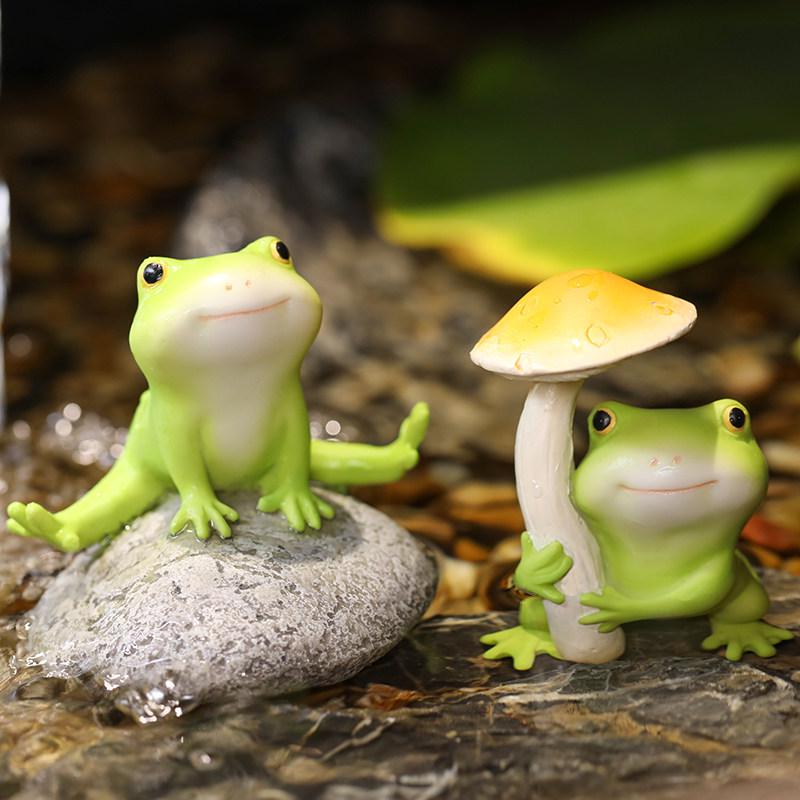 Charmantes kleiner Frosch Harz Blumentopf & Wasserspiel für Gartengestaltung.