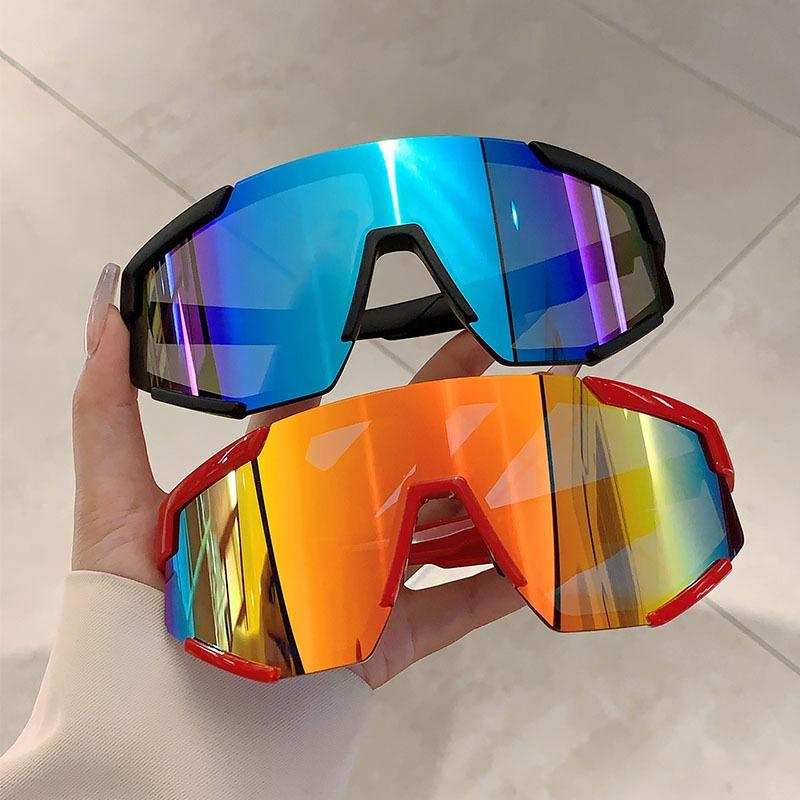 Men's Brand Mirror Goggle Outdoor Sports Black Sunglasses Women Oversize Decor Trends Sun Glasses for Driving Cycling