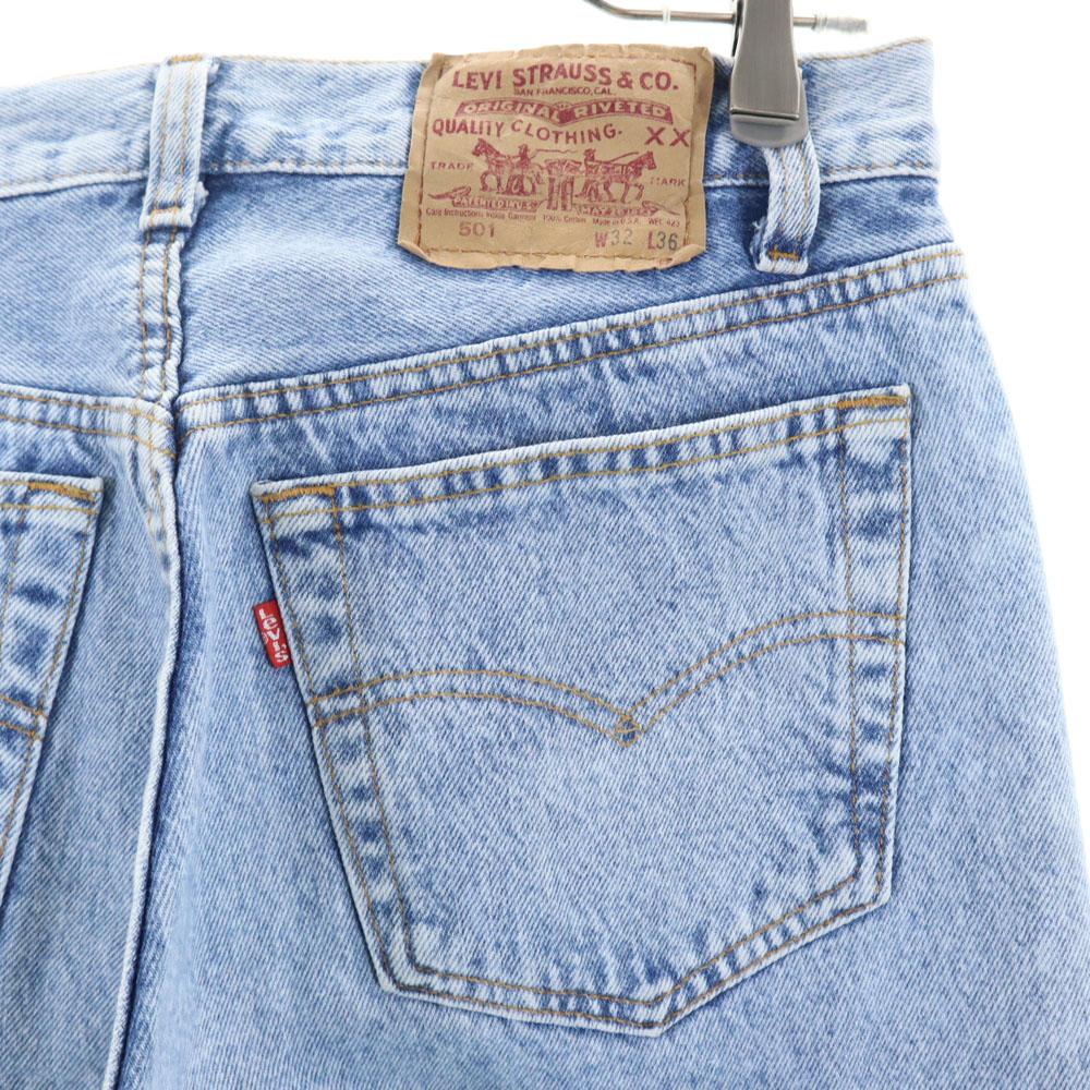 Levi's 90s USA made 501 old Straight denim pants W32 Button fly Men's Used