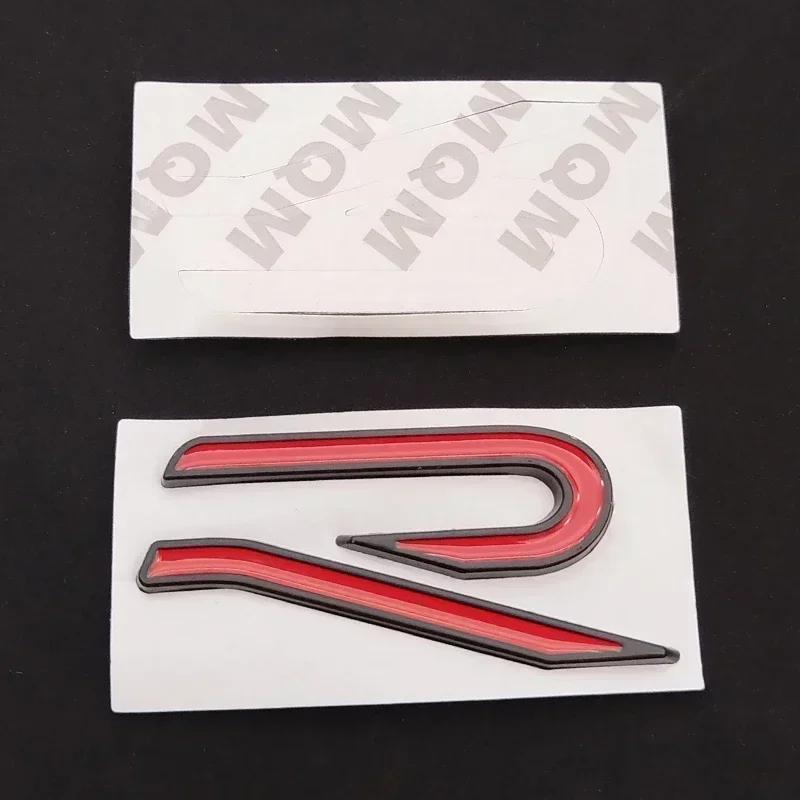 Insignia Emblema R de Metal 3D Pegatinas Calcomanías para Carrocería Cola Maletero para VW Volkswagen GTI R Rline Golf Beetle Passat Sharan Jetta BA5