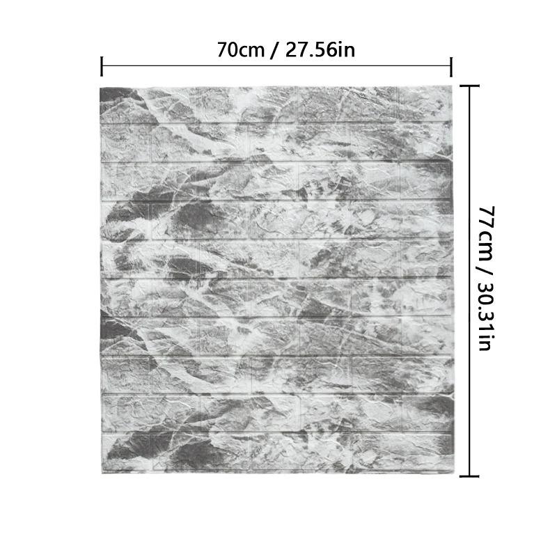 77cm*70cm 3D Wall Sticker Imitation Brick Bedroom Home Decor Waterproof Anti-mold Self-adhesive DIY Wallpaper For Living Room