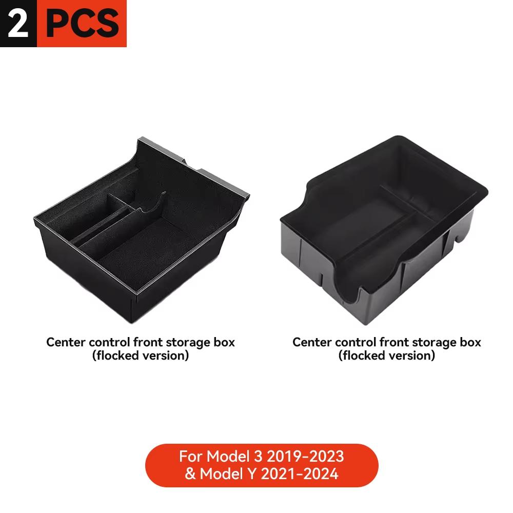 YZ For Tesla Model 3 2019-2023 Model Y 2021-2024 Storage Box Center Armrest Hidden Box Cup Holder Organizer Car Accessories