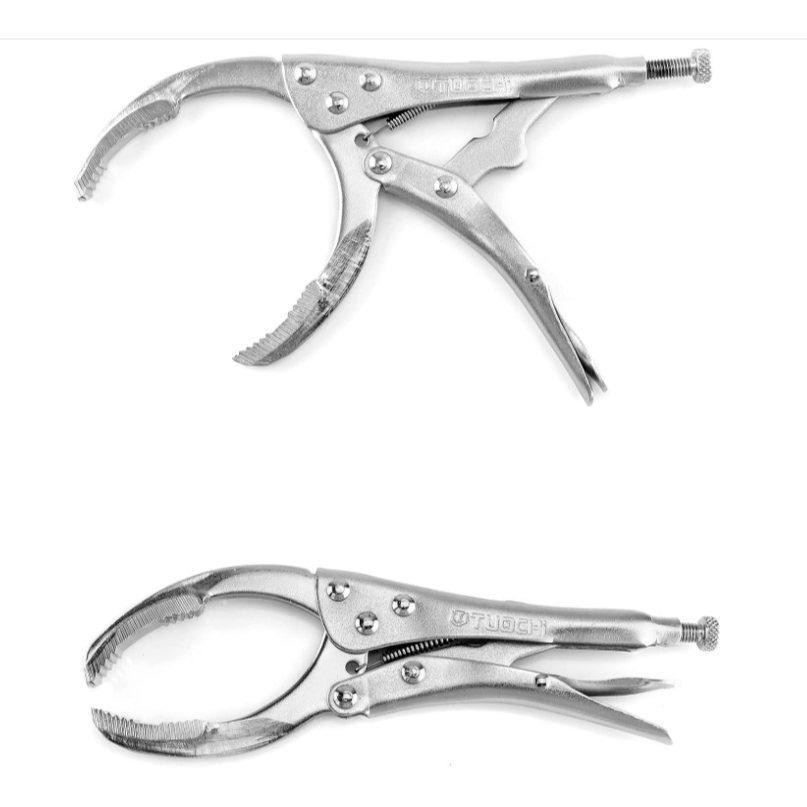 9.5-inch Locking Oil Filter Wrench - Heavy-duty Alloy Steel Adjustable Vice Design, Non-slip Tooth Design, Suitable for Car/Truc