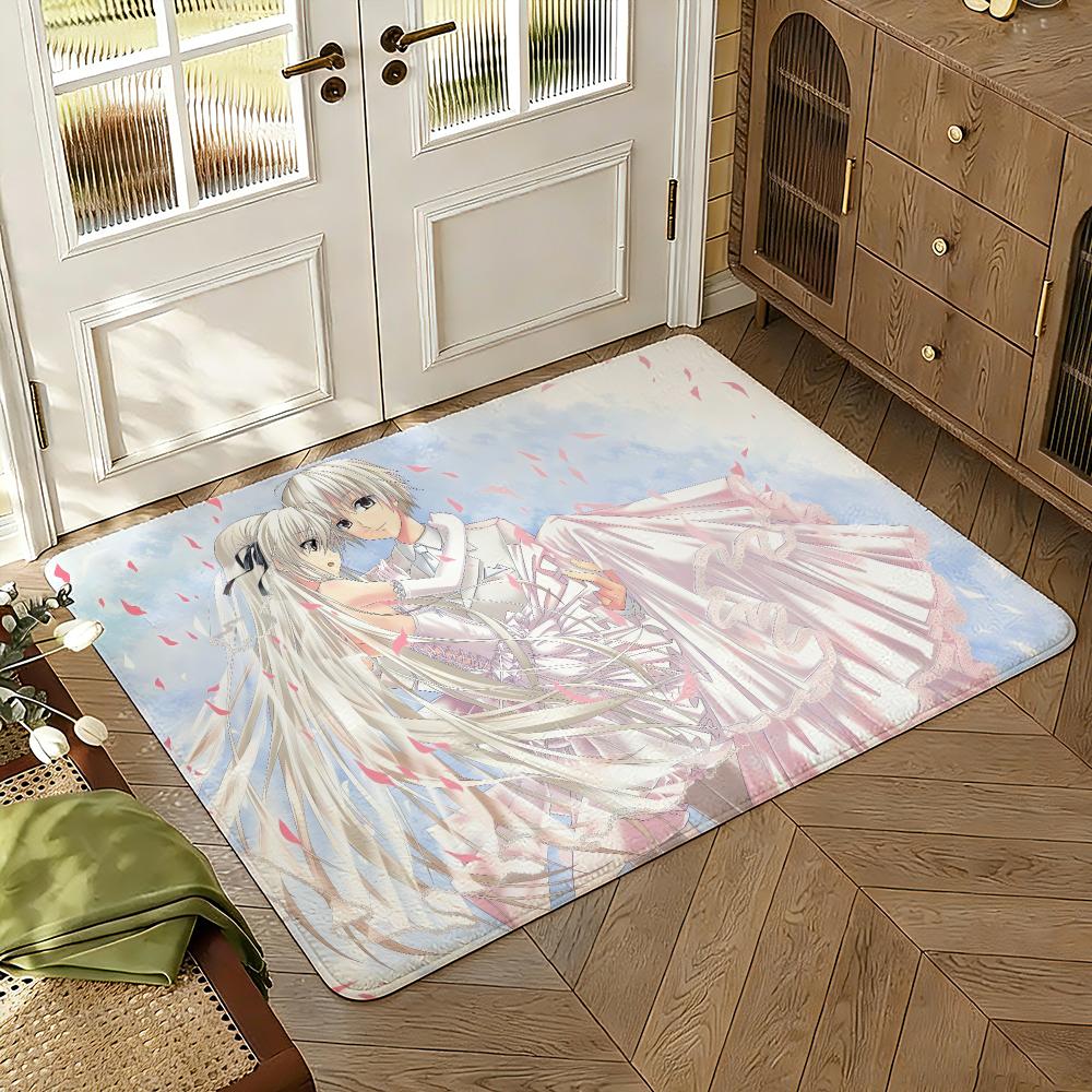 Yosuga no Sora Floor Mat Soft Thickened Absorbent Non-Slip Bedroom Living Room Door Mat Home Decor Flannel Rugs