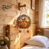 Reflective Light Decor Country Soul Memorial Suncatcher, Stained Glass Style Hanging Ornament, Acrylic Prism Singer Themed Wind Chime for Garden Patio
