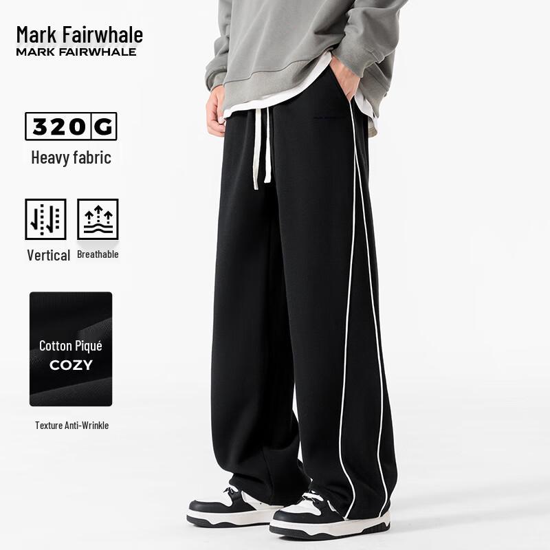 Mark Fairwhale Herren Straight-Leg Schwergewichtige Freizeit-Sweathose