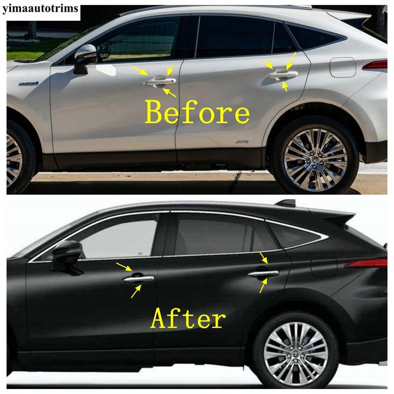 For Toyota Venza / Harrier  - 2024 Car Door Handle Decoration Protective Cover Trim Auto ABS Chrome Accessories Exterior
