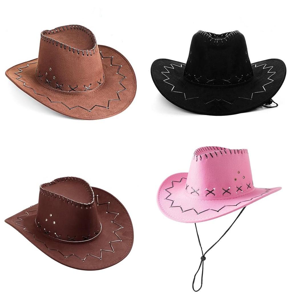 Fabric Cowboy Hat With Sun Shield For Cosplay And Holiday Celebrations