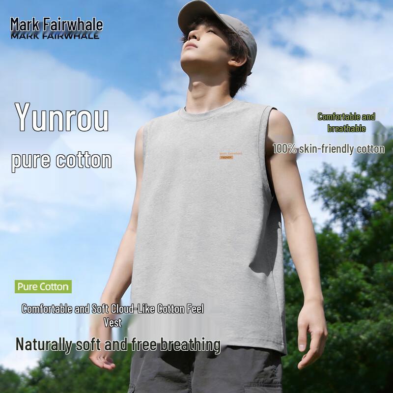

Mark Hua Fei Men s Casual Pure Cotton Tank Top M