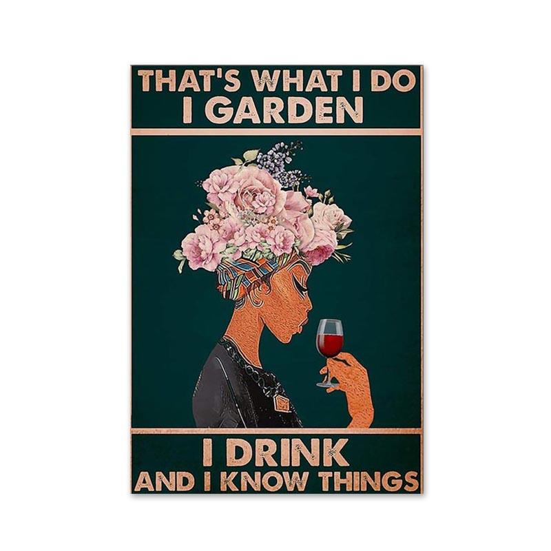 Vintage umění Květinová malba Obraz na plátně Módní slogan Kadeřnictví Plakáty a obrazy Nástěnné obrazy do obývacího pokoje Domácí dekorace