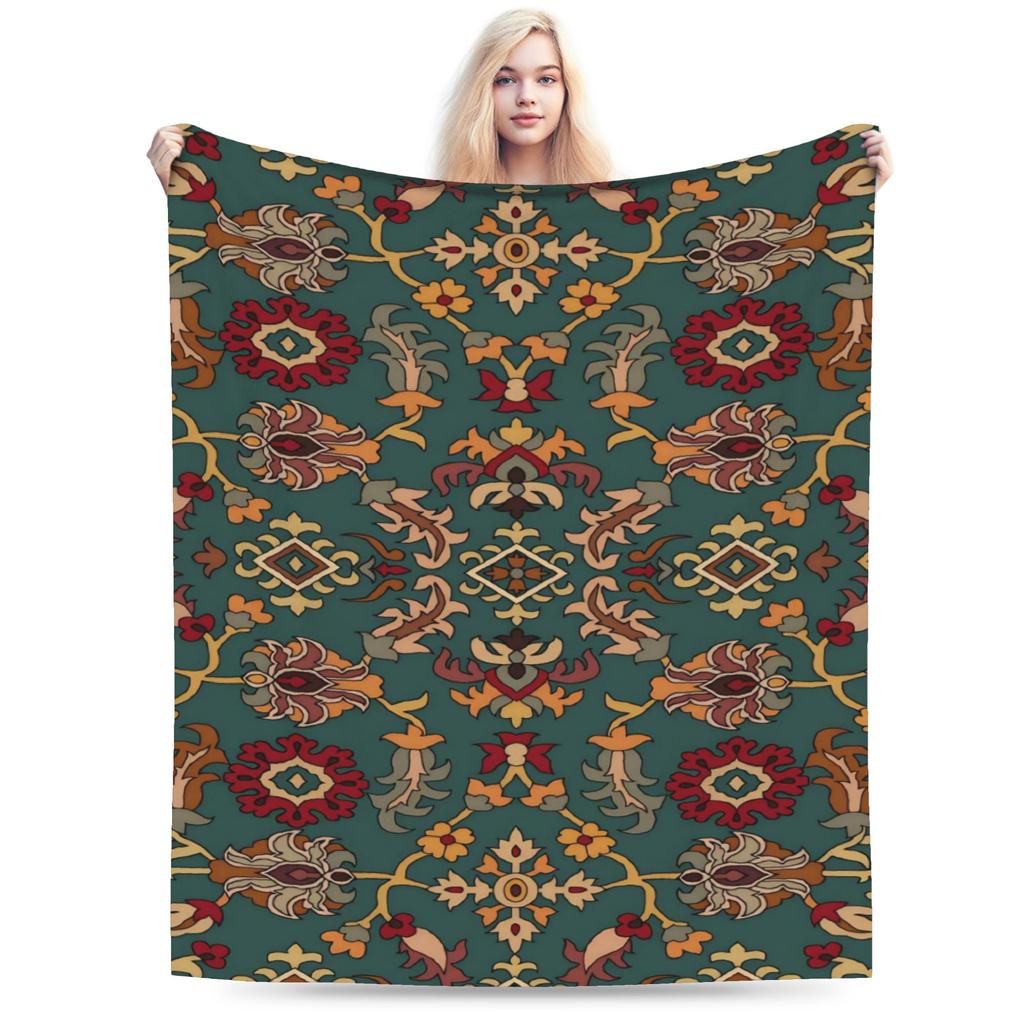 Warm Soft Blankets Girls Boys Airplane Travel Retro Bohemian Woven Pattern   Blanket  For Couch Chair Fashion Sofa Bed Cover