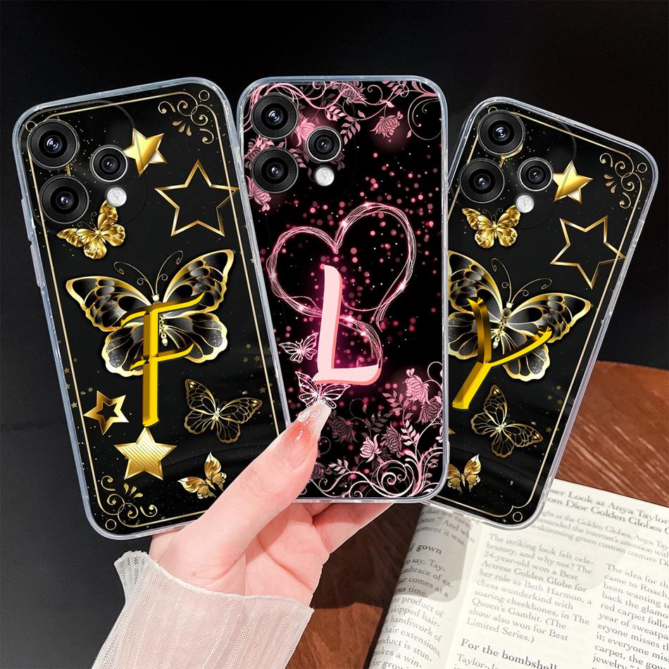 For Oppo Reno 15 Pro Mini 15F 15C 5G Phone Case Gorgeous Star Letters Shockproof Shell For Oppo Reno15 Soft Clear Silicone Funda