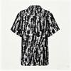 Men’s Spring Summer Casual Shirt Cotton Linen Short Sleeve Button Down Collared Top with Abstract Print Lightweight Relaxed Fit