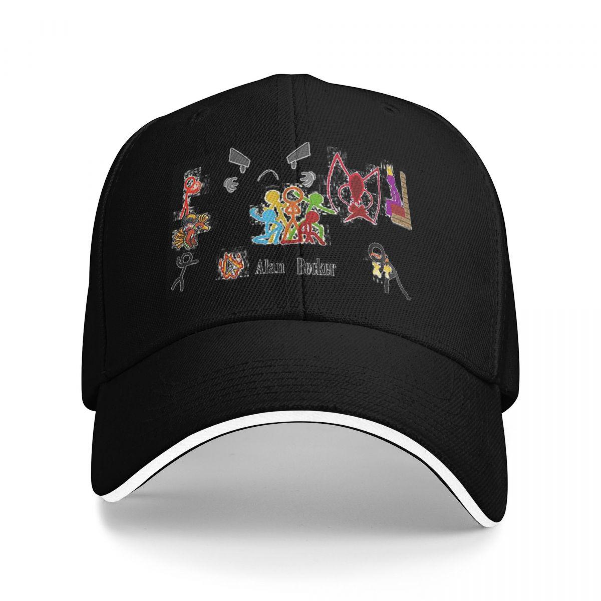 

Unisex Baseball Hats Alan Becker Five Stick Figures With Fire Mouse Pickaxe Summer Sports Baseball Caps Hip Hop Cap Casquette One Size