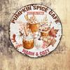 Autumn Style Pumpkin Spice Cafe Vintage Tin Sign 20x20cm