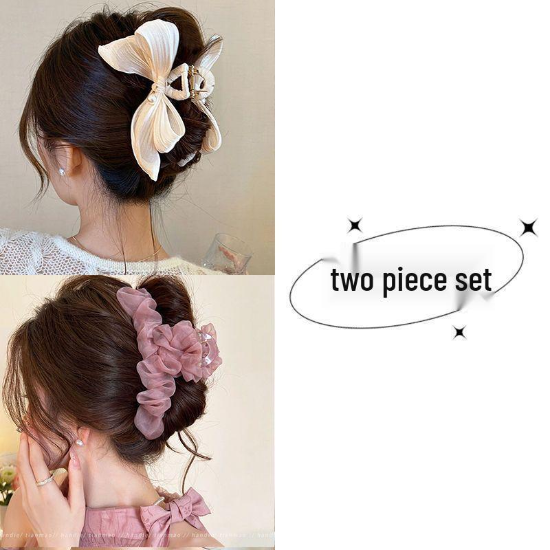 Elegancki Duży Plisowany Klips do Włosów: Szykowny klips rekinowy 2025 dla wyrafinowanego wyglądu