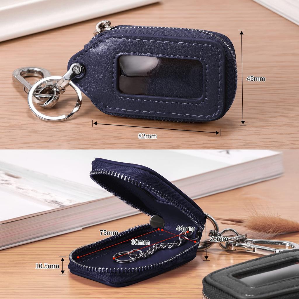 Annhua Smart Key Case, PU Leather Key Case, navy