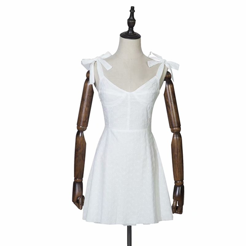 

Sneaky Design Thin Belt Slim Looking Princess Daisy Dress White L