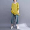 Casual T-shirt Loose Meat Cover Long-sleeved Bottoming Shirt Top Spring and Autumn New Medium and Long