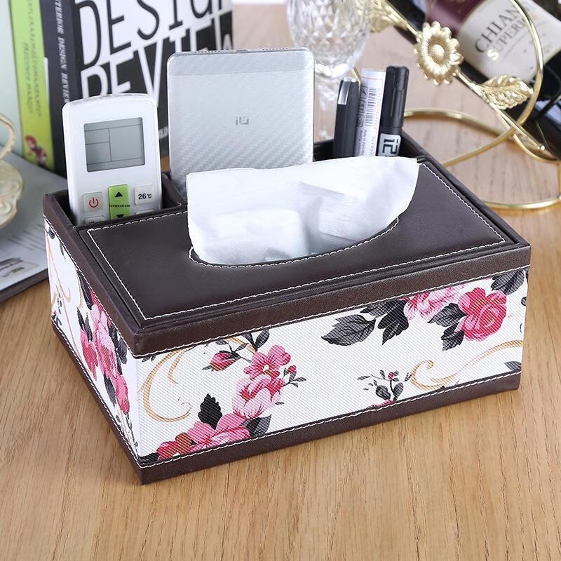 SEE KEAN Tissue Box with Remote Control Storage