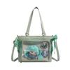 Uniform temptation niche transparent new commuter bag chain design single shoulder oblique span bag