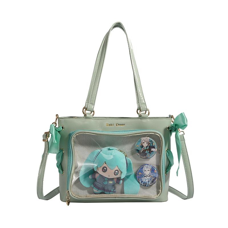 Uniform temptation niche transparent new commuter bag chain design single shoulder oblique span bag