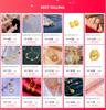 Pure 18 K Gold Shiny Simple Transport Beads Earring Jewelry for Women Bride Never Fade Jewelry Birthday Wedding Gifts