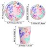 Spring Children'S Girl Birthday Party Decoration Butterfly Theme Paper Cup Paper Plate Knife Fork Spoon Set