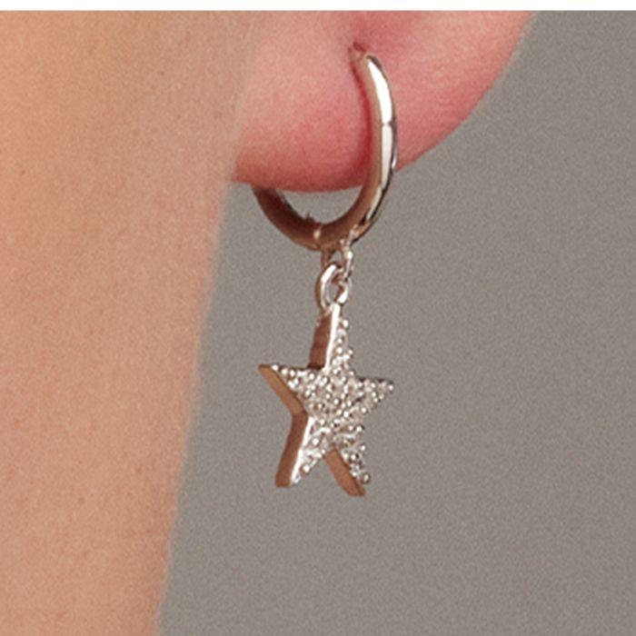 Luxenter 925 Sterling Silver Earrings and Brilliant Rhodium-Plated Zirconium - Tuthe