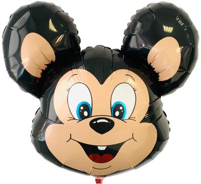 Smiling Black Mouse Foil Balloon 73cm