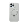 Applicable to iphone15 solid color liquid silicone mobile phone case business magnetic suction bracket mobile phone case fine hole all-inclusive case