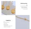 18K Gold Plated Lucky Round Pendant Double Layer Clavicle Necklace - European and American Style
