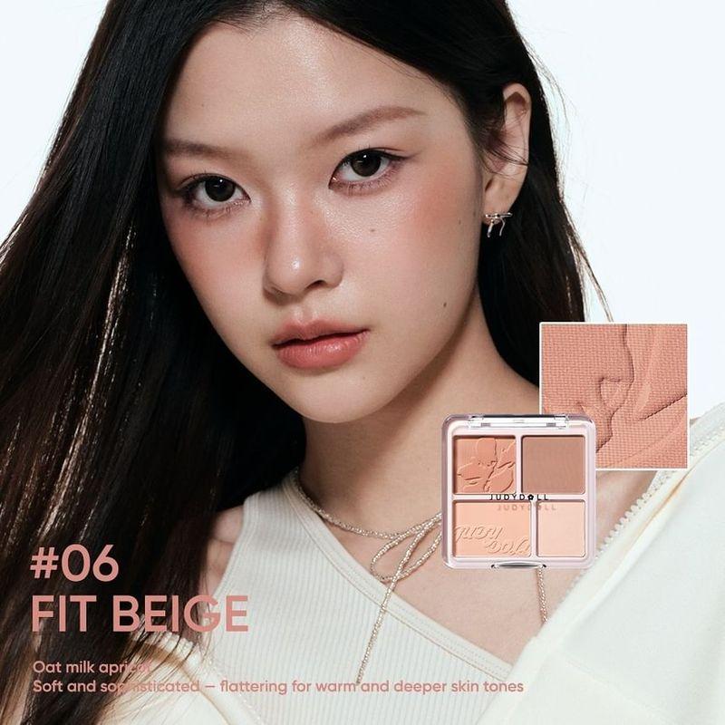 Judydoll - 4-Farben Rouge & Highlight Palette (5-6)