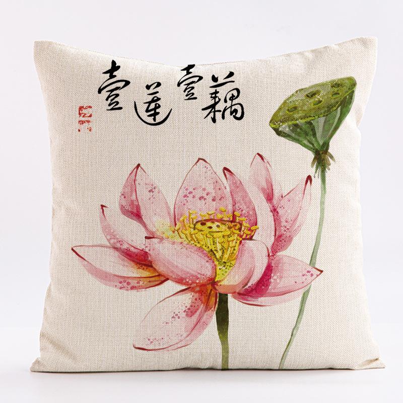 Nordic Vintage Floral Pattern Throw Pillow Cover With Short Plush Print Living Room Sofa Decoration Cushion Cover Pillow Covers